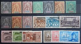 Franz. Kolonien Lot mit alten Werten II