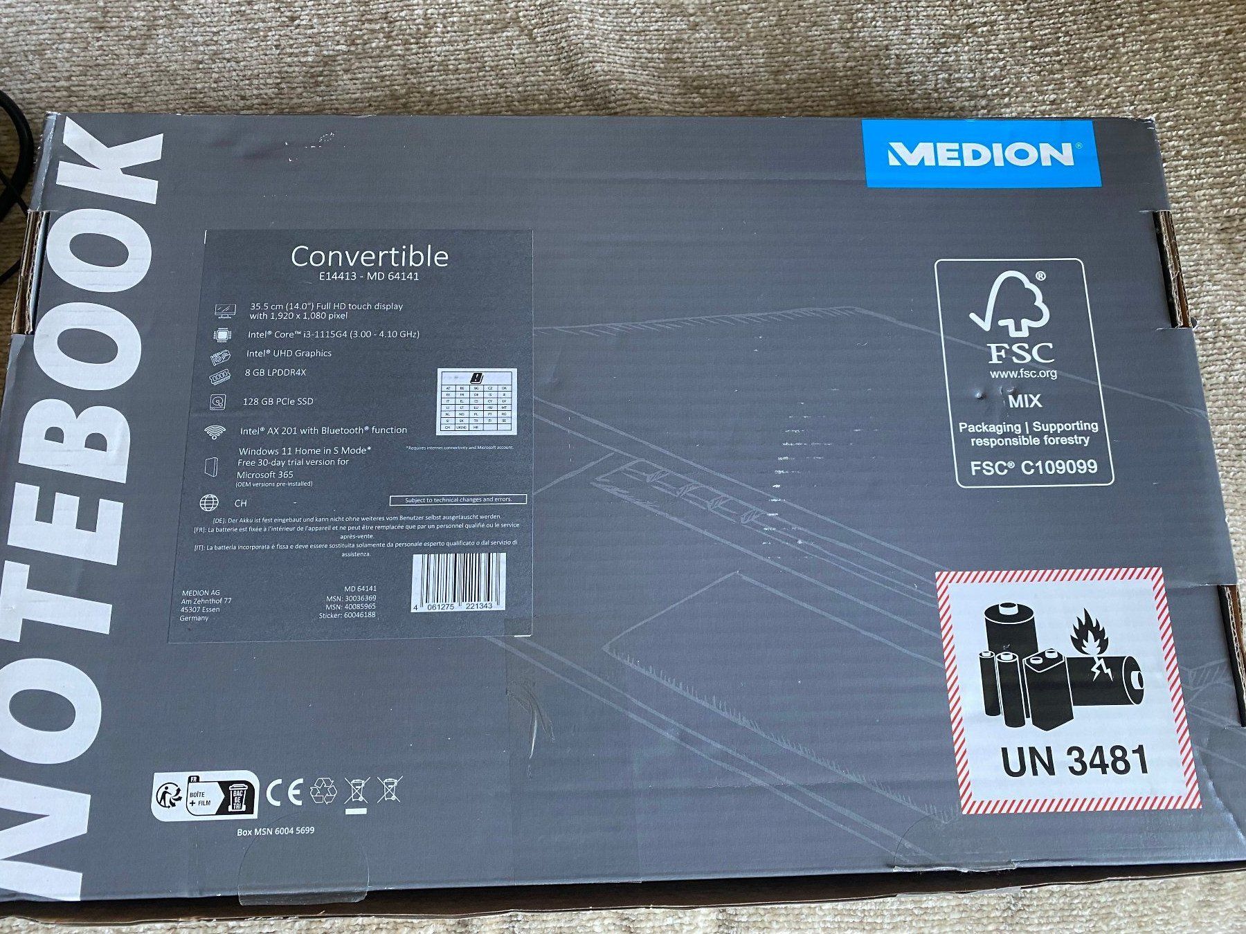 Medion Notebook: MEDION Akoya E14413 NOTEBOOK Full HD Touch Display 14" – Usato da Basel venduto da Dinosauce 4