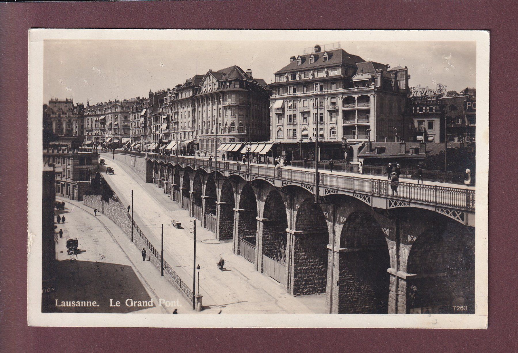 Ansichtskarten: LAUSANNE - Grand Pont - 1927 – Gebraucht aus Pully von nicecards