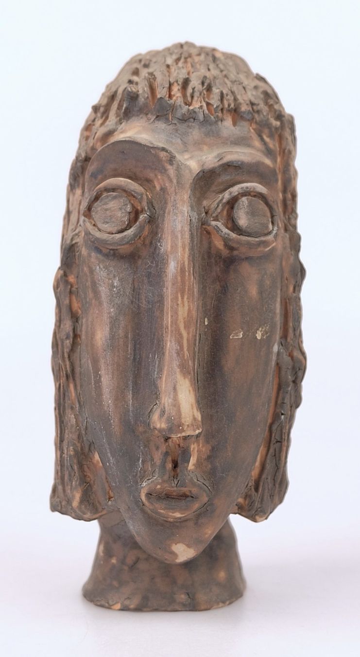 Skulpturen & Statuen: Handgemachte Tonskulptur eines Kopfes – Gebraucht aus Volketswil von brockipfannenstil 2