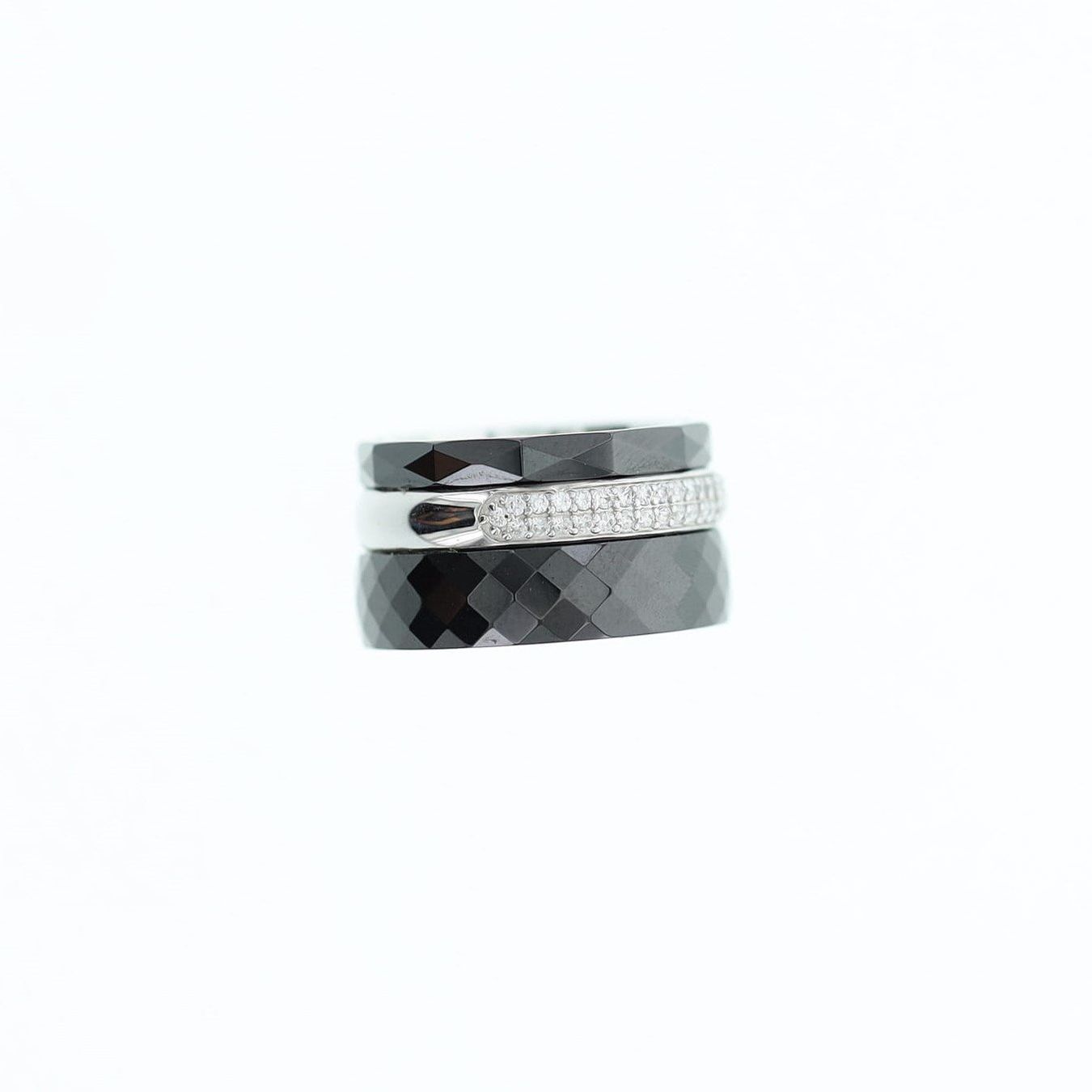 Anelli: Silber 925 - Keramikring mit Zirkonia Gr. 54 – Nuovo e nell'imballaggio originale da Wängi venduto da LiqKojote 1