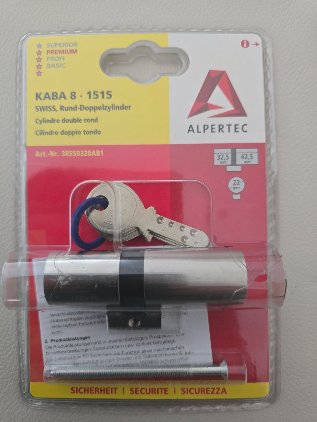 Kaba Schliesszylinder: Kaba cyilindre – Neu und originalverpackt aus Oberegg von pippiona1234