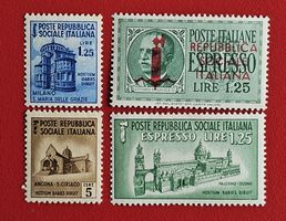 ITALIEN ITALIA REPPUBLICA SOCIALE ITALIANA ÜBERDRUCK 1944**