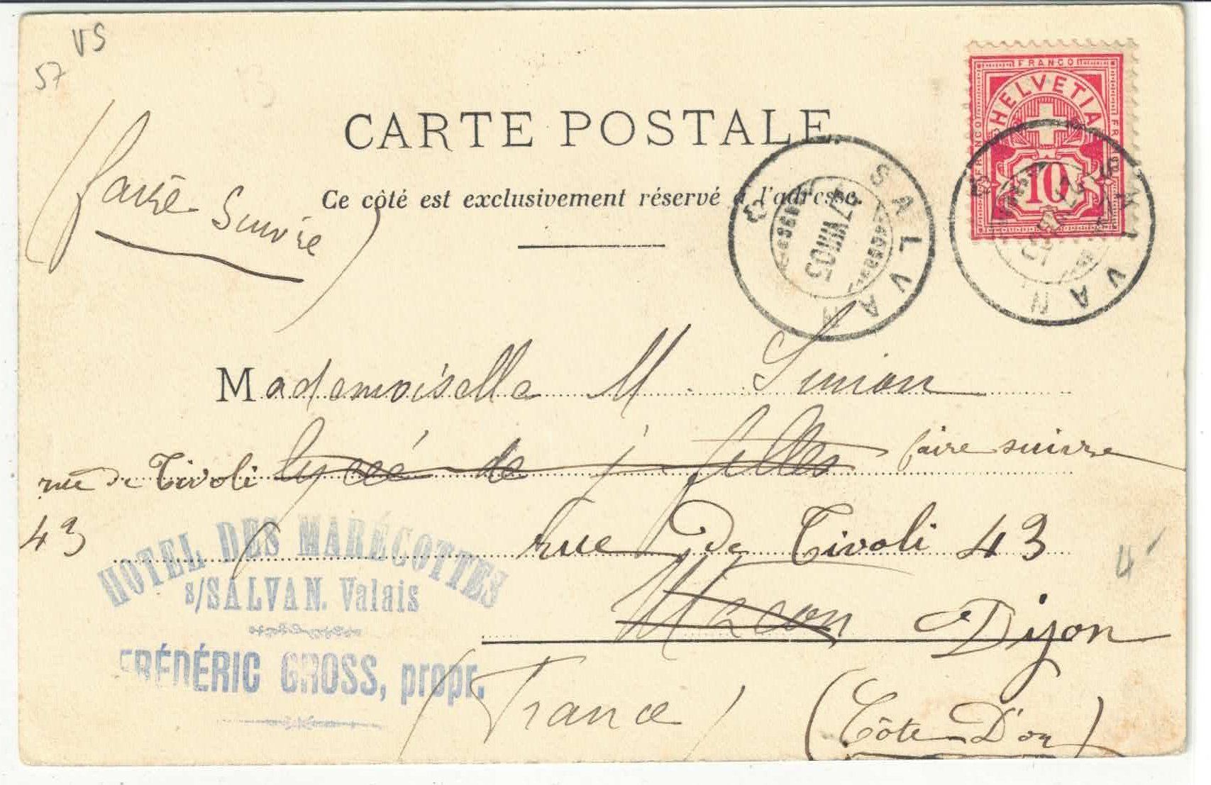 Cartoline postali: La Creusaz le Mont Blanc et Emaney – Usato da Ettingen venduto da Kartenplanet 1