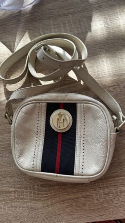 Tommy Hilfiger Tasche beige Leder Umhängetasche