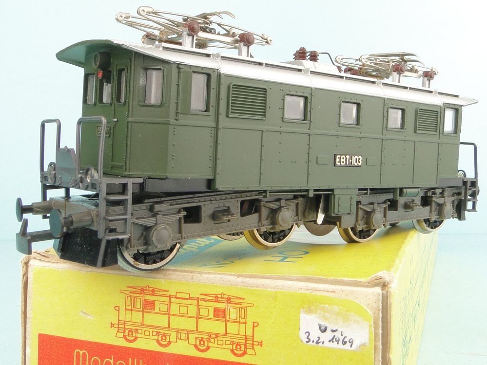 Locomotive électrique Liliput 112B Voie Ho – EBT 103 Marron, état Moyen