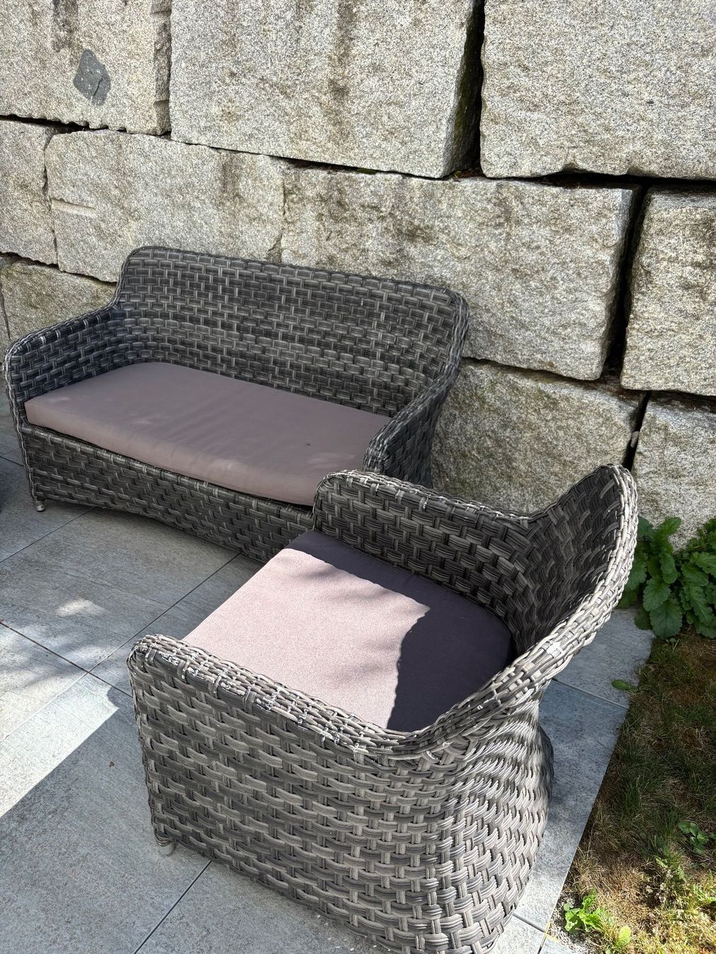 Poltrone: Polyrattan Lounge-Set (Sofa & 2 Sessel ) – Usato da Wohlen AG venduto da Rocker99 2