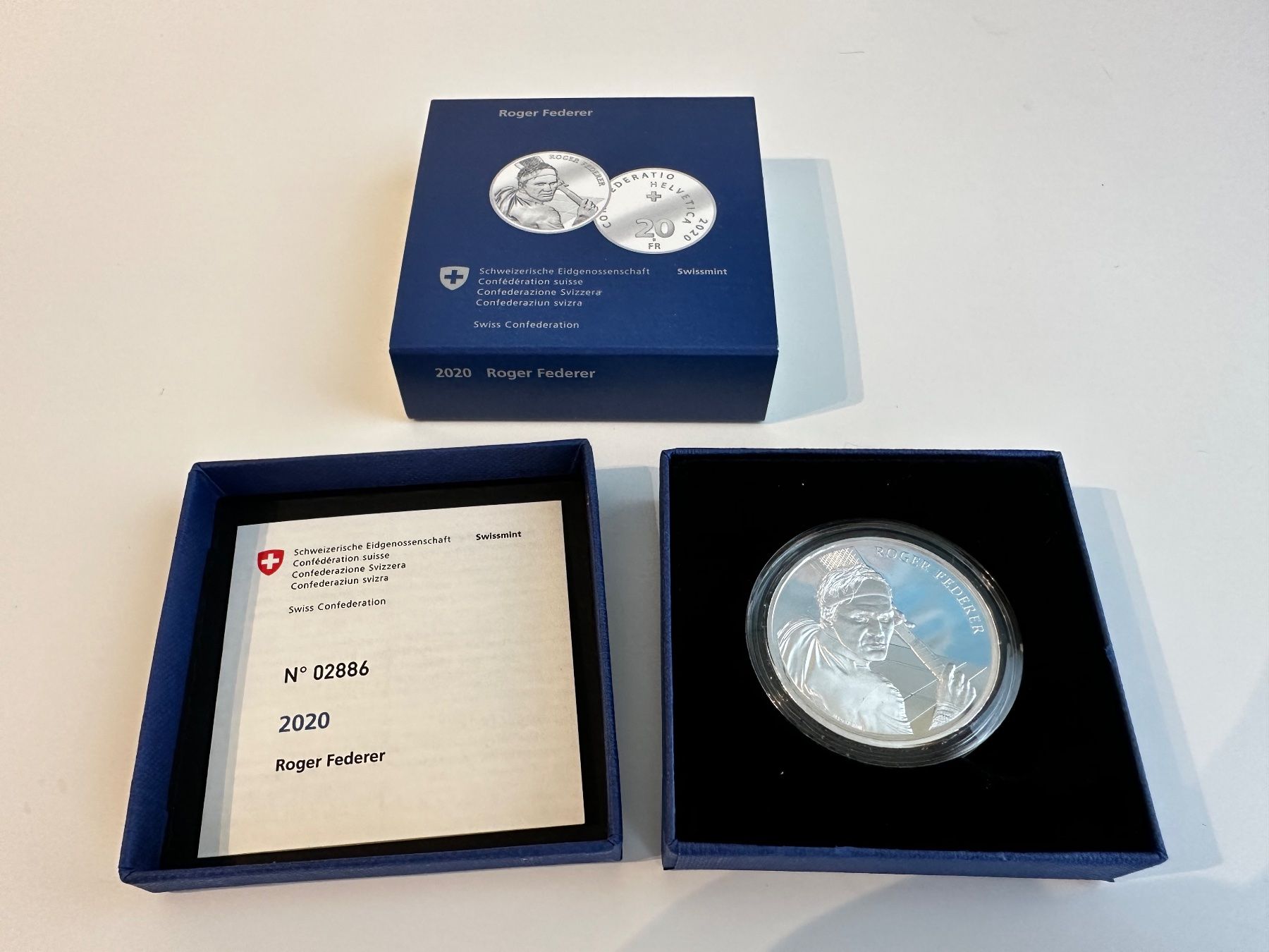 Tutti le monete: Roger Federer (FB) + Col du Susten (FB) / Swissmint – Usato da CHÂTEL-ST-DENIS venduto da Grepson