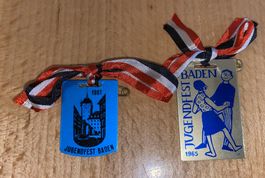 Zwei Badener Plaketten Jugendfest 1961 und 1965