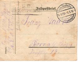 Feldpostbrief, Kais.Deutsche Feldpoststation 1916