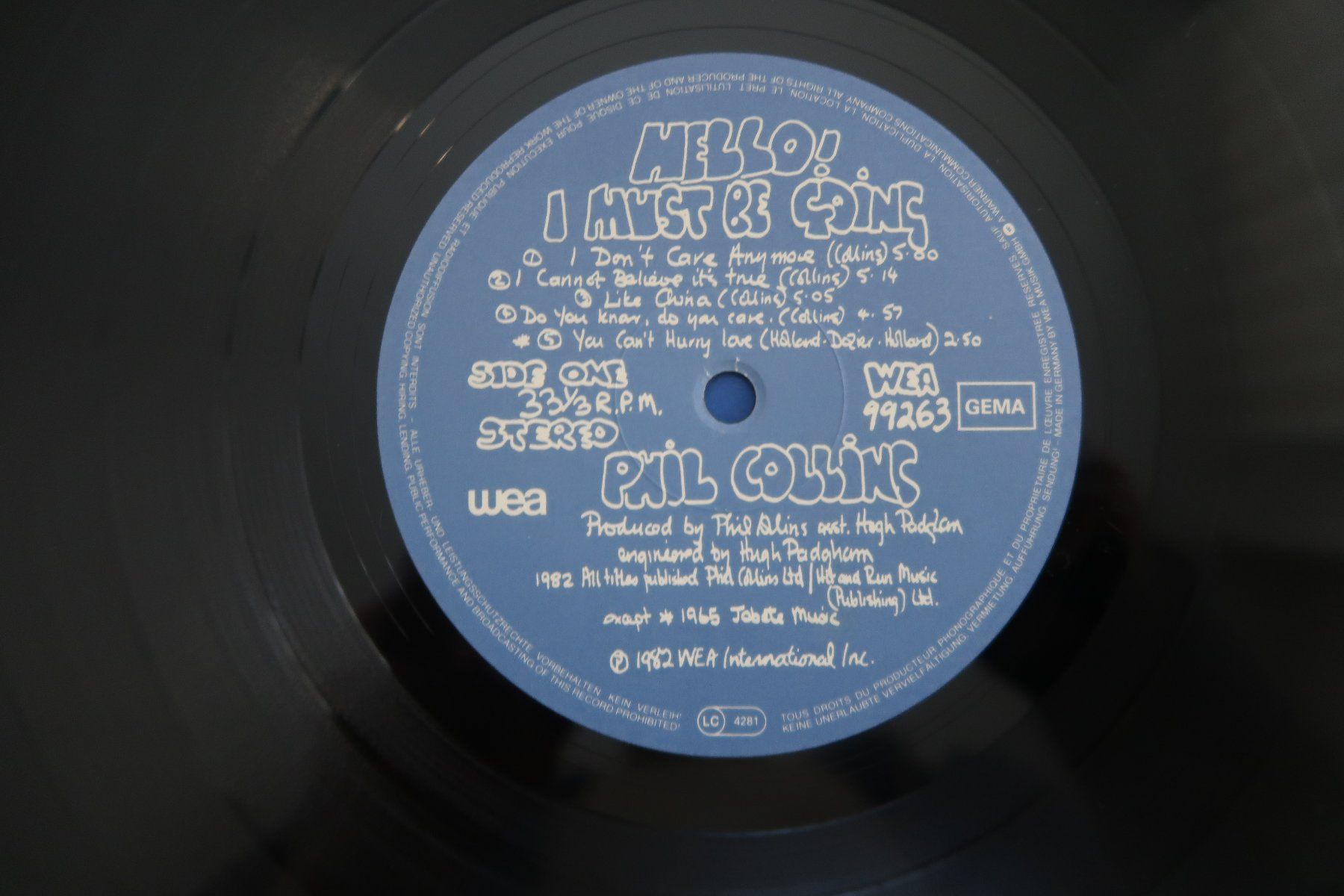 Dischi in vinile: PHIL COLLINS - HELLO, I MUST BE GOING - GENESIS VINYL LP – Usato da Basel venduto da Patiscat 2