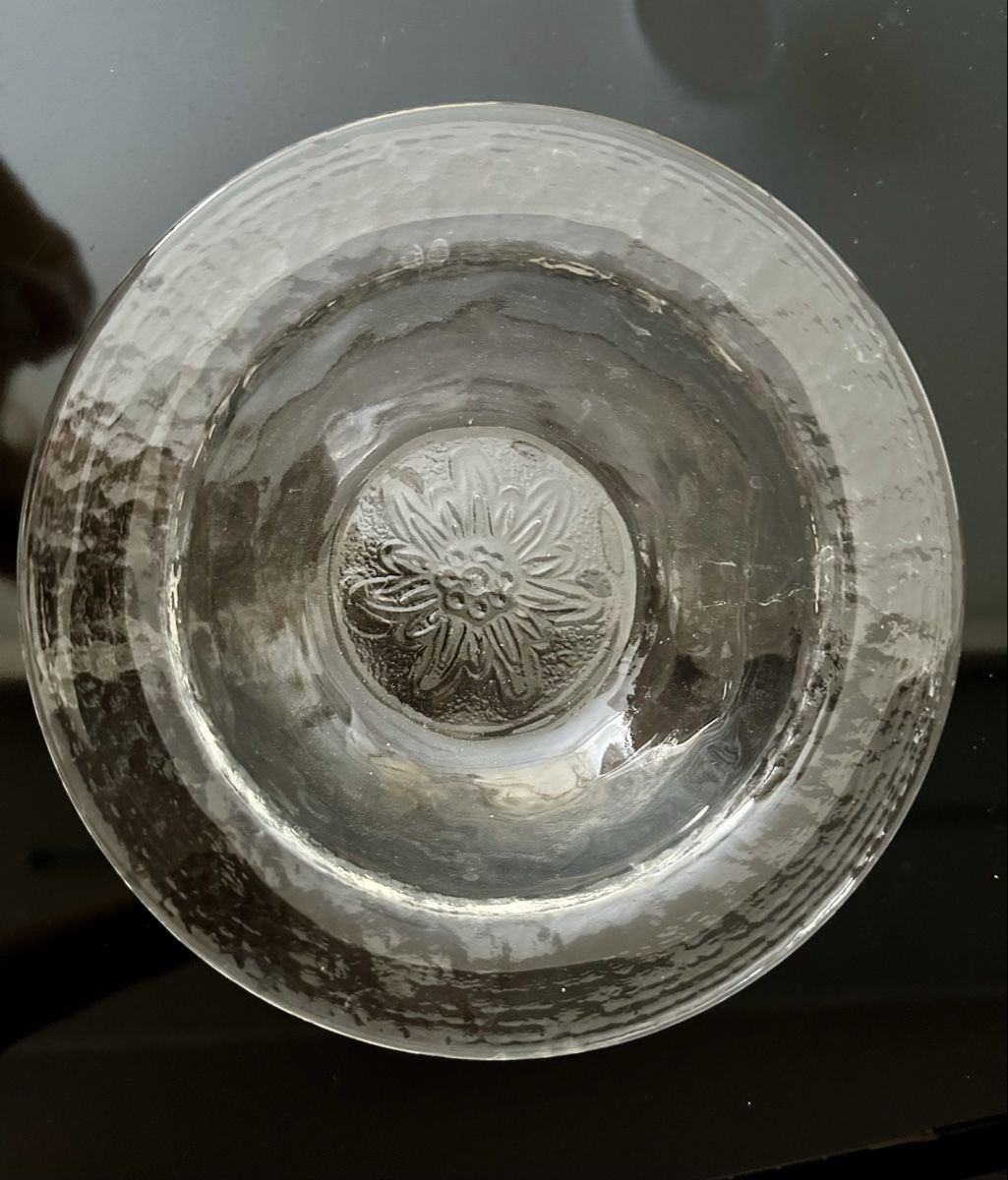 Glasi Hergiswil Ciotole: Glas Schale mit Blumenmuster, Glasi Hergiswil – Usato da Bern venduto da han_v82v