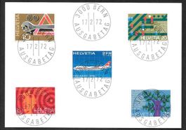 FDC Karte Serie 505-508 + F47 ET 17.2.1972