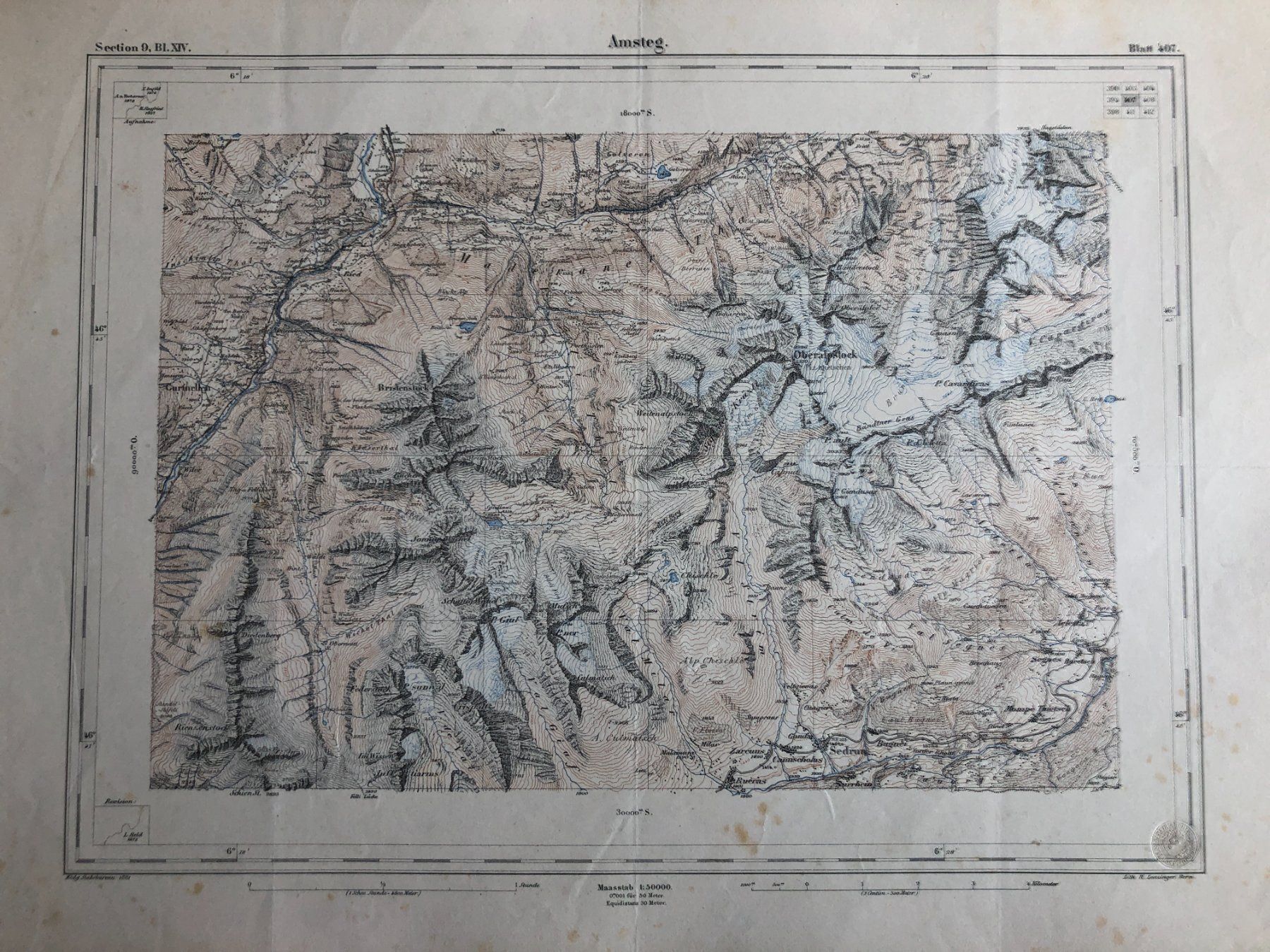 Cartine & Atlanti: Siegfriedatlas Bl. 407: Amsteg – Usato da Zürich venduto da allp 1