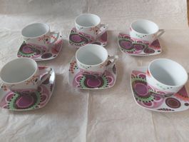 6 teiliges CAFE-TEE-Tassen-Set in sehr guten Zustand