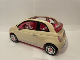 Barbie Spielzeugauto Fiat 500 Cabrio beige guter Zustand