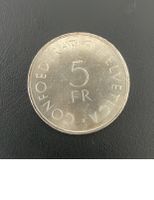 5 Frankenmuenze 1963 CHF Silber guter Zustand