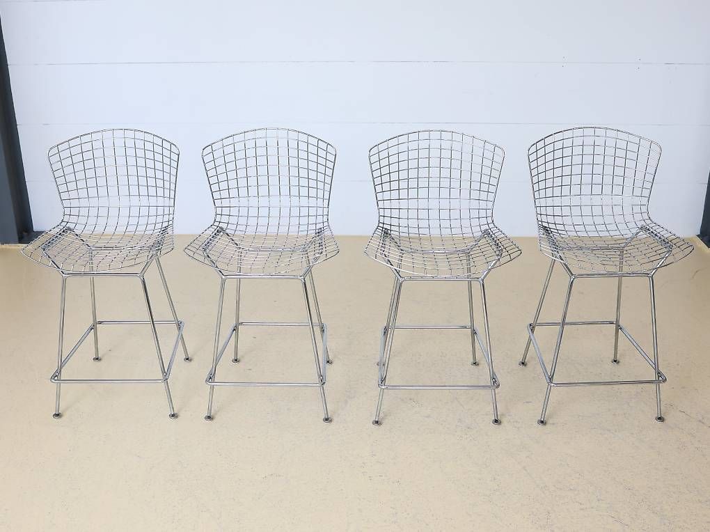 Knoll Sedie: Bertoia Counter Stool von Knoll | Chrom 4er-Set – Usato da Meinisberg venduto da atelier_TILIJA 1