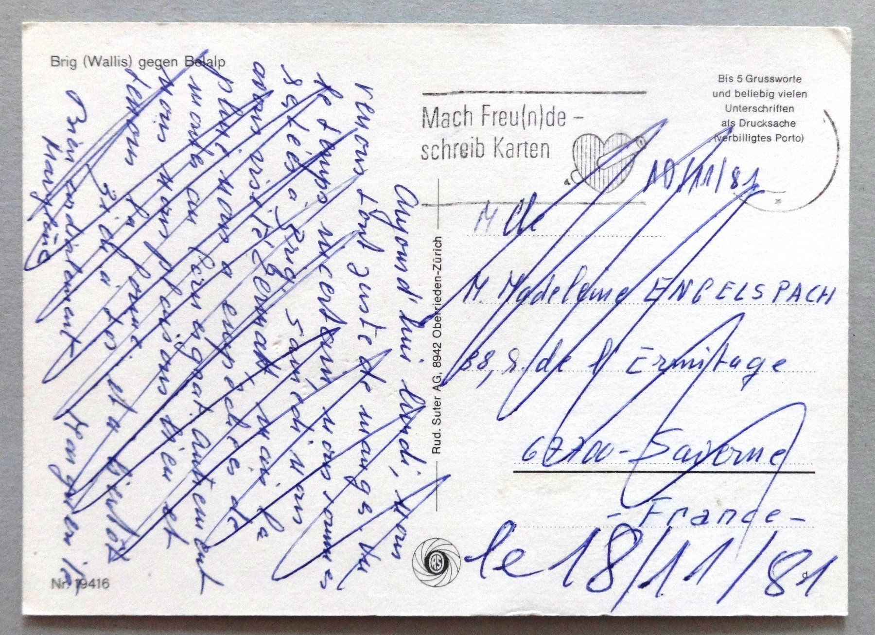 Cartoline postali: Brig gegen Belalp – Difettoso da Fétigny venduto da Billy2miny 1