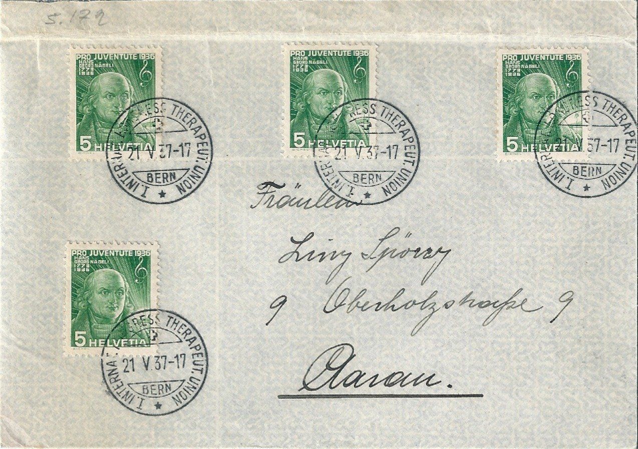 Tous les timbres: PJ 1936 avec cachet spécial type S.172 – D'occasion à Belmont-Lausanne par ZarRomanoff