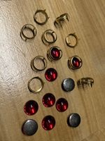 10 Nieten mit Rahmen und Kunststoff Cabachon zum basteln