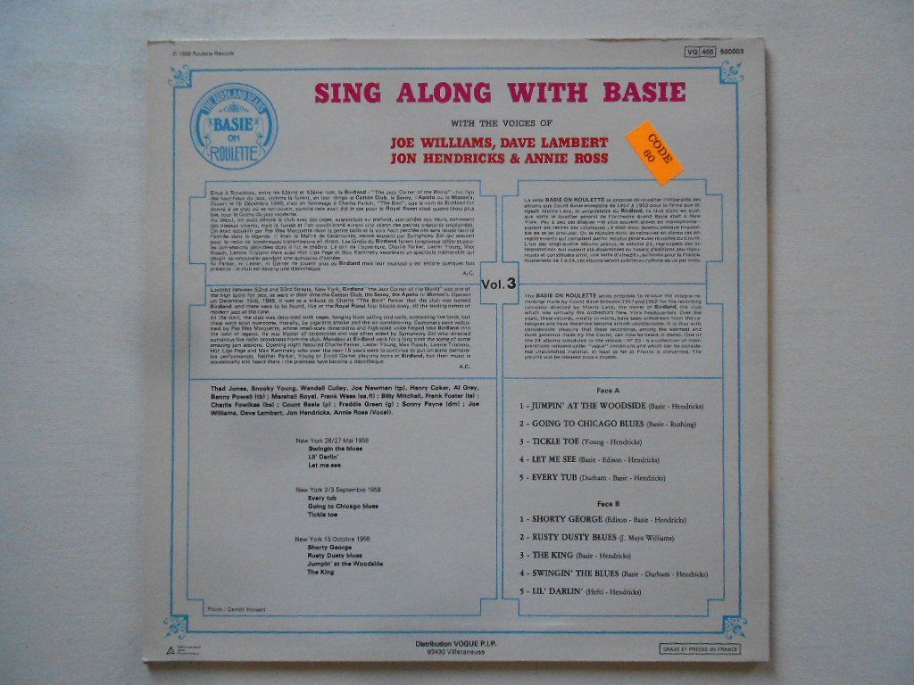 Dischi in vinile: COUNT BASIE  -  SING ALONG WITH BASIE – Usato da Bex venduto da Giorgiob 1