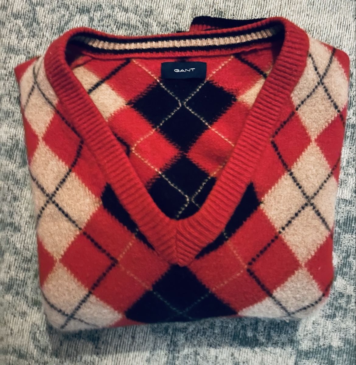 Gant Maglioni & Felpe: GANT Strickpullover Argyle Rot/Schwarz, Grösse M, Top Zustan – Usato da Bülach venduto da Snip4u