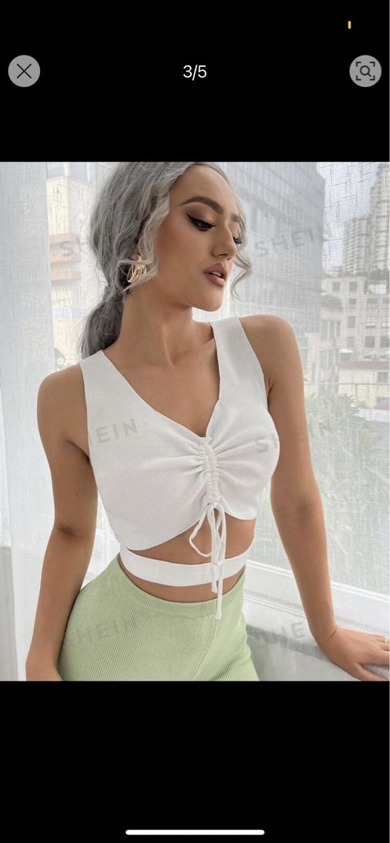Shein Tops: Weisses Crop-Top von Shein, Gr. S – Neu (gemäss Beschreibung) aus Arbon von llaauraa 4