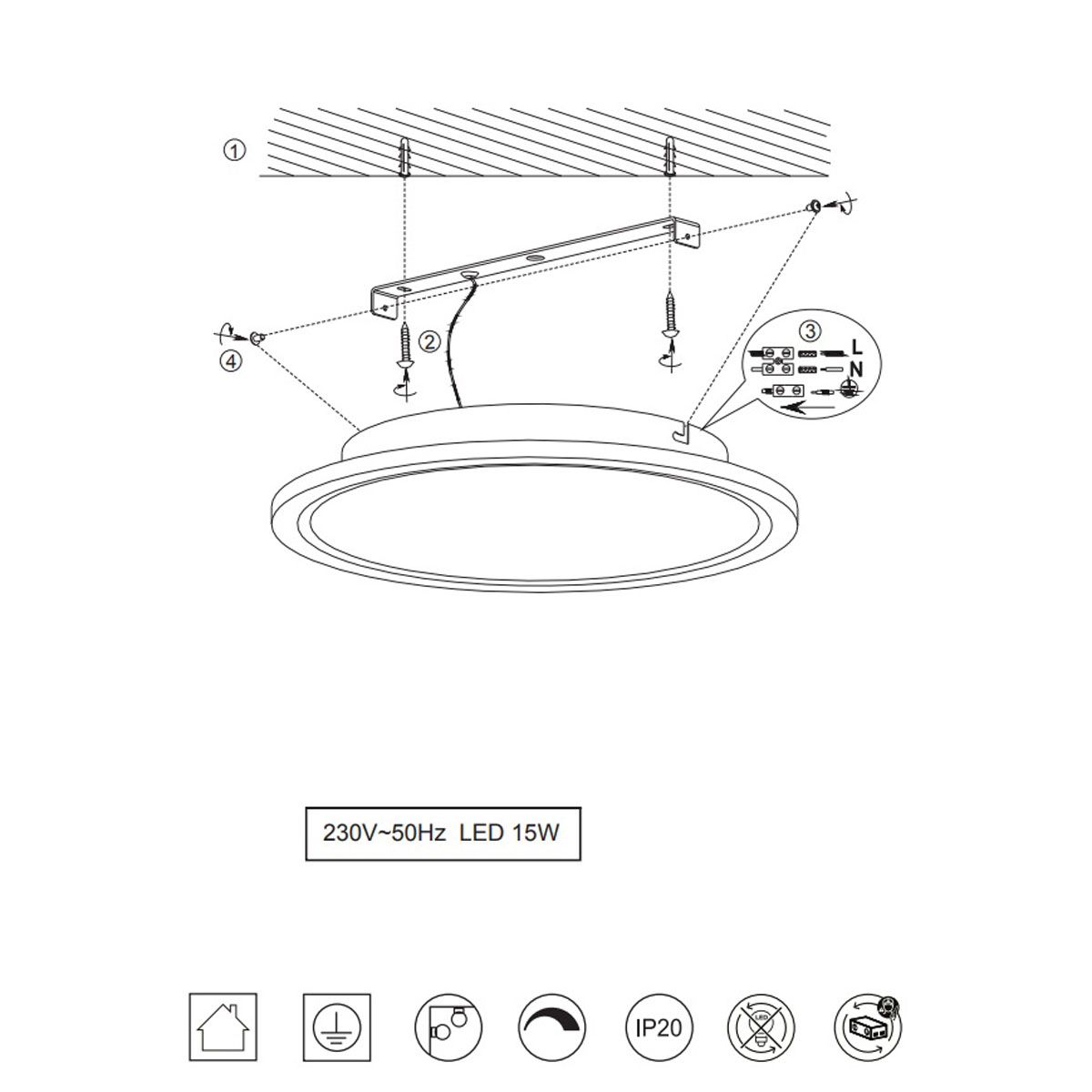 Lampadari & plafoniere: LED Deckenleuchte, Paneel, 30 cm Ø – Nuovo (secondo la descrizione) da Kreuzlingen venduto da Smart-Light 7