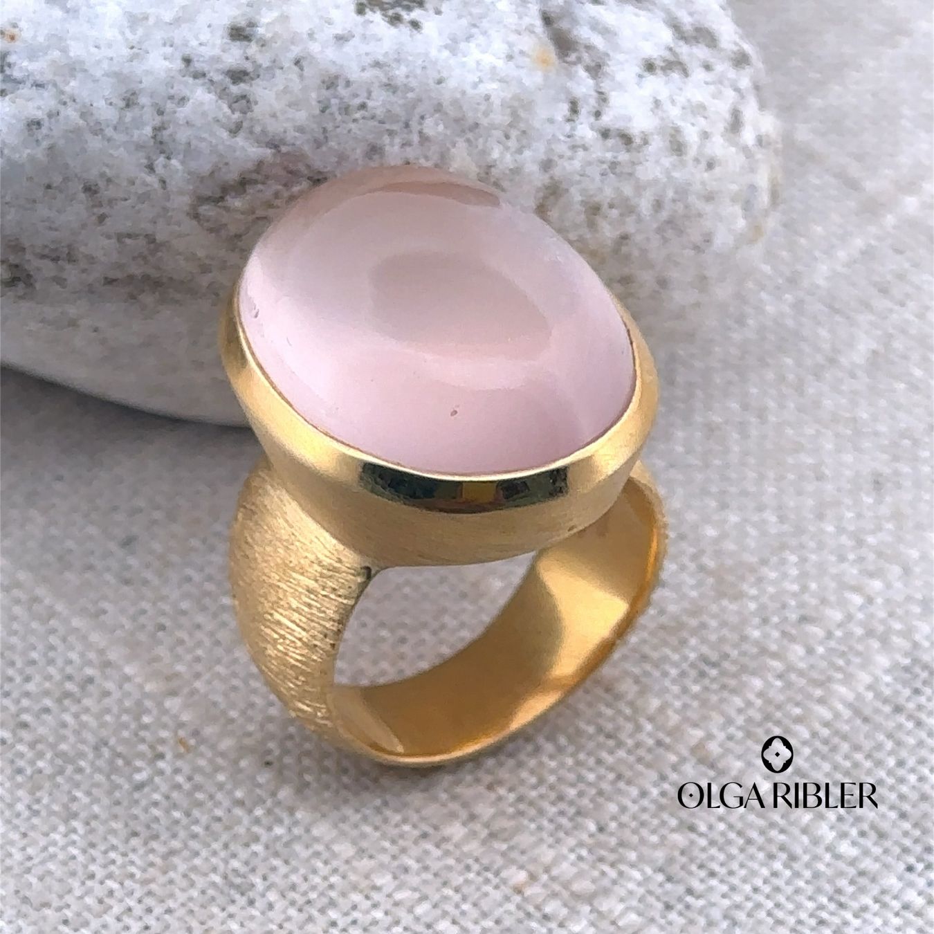 Olga Ribler Anelli: Statement Silber Ring 925 - Rosenquarz - Grösse 58 – Nuovo (secondo la descrizione) da Luzern venduto da Schmuckoutlet 5