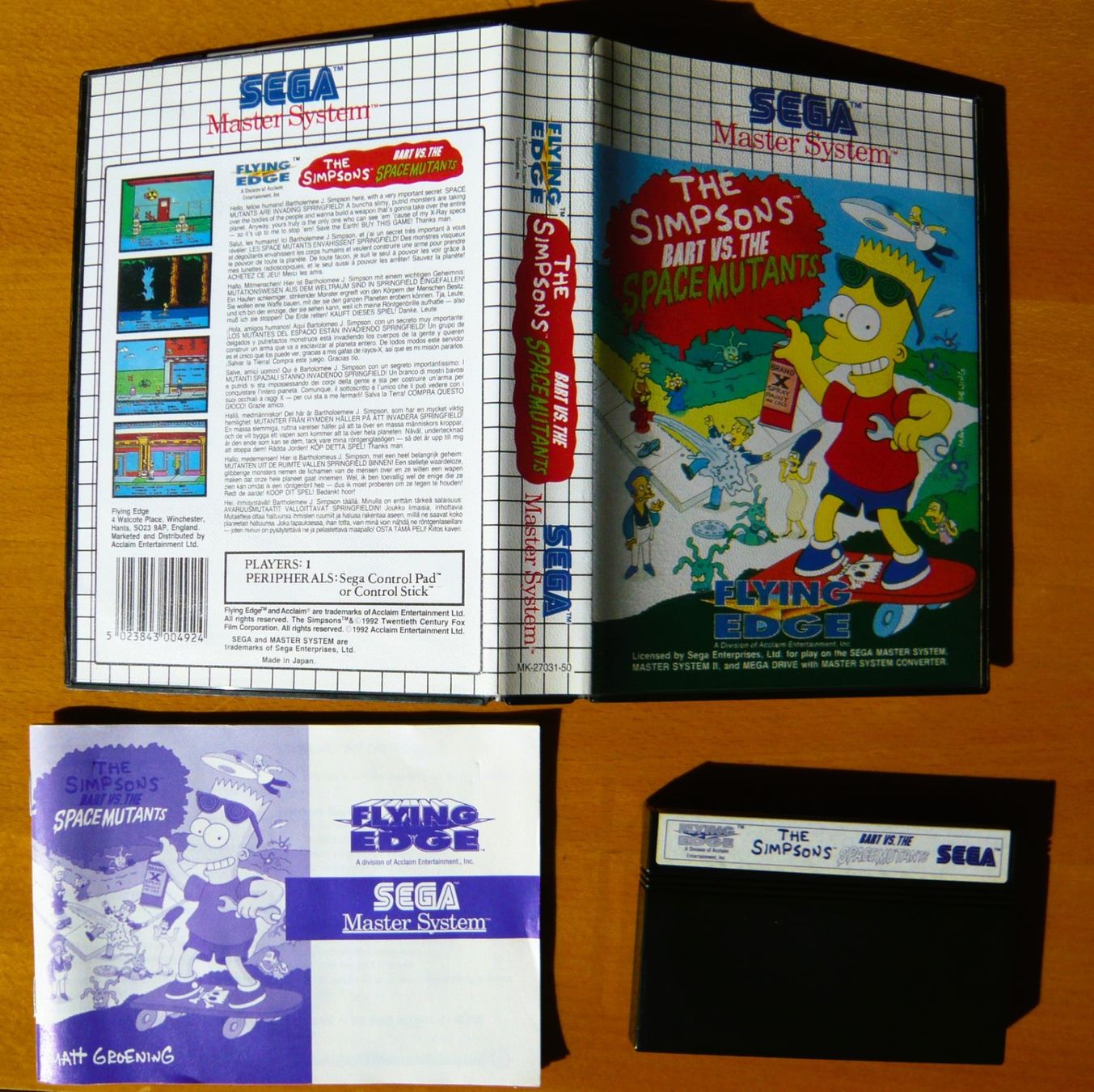 Sega Giochi: SEGA Master System : Simpsons (Bart vs space mutants), CIB – Usato da Onex venduto da Jaguar1986 1