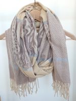 Warmer weicher Damen Schal ca. 68cm x 180 cm Beige