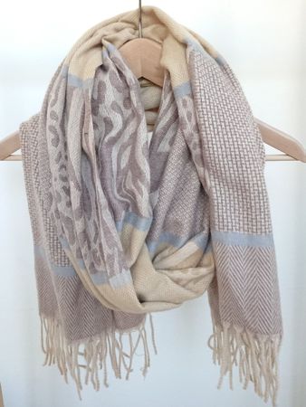 Damen Schal ca. 68cm x 180 cm Beige