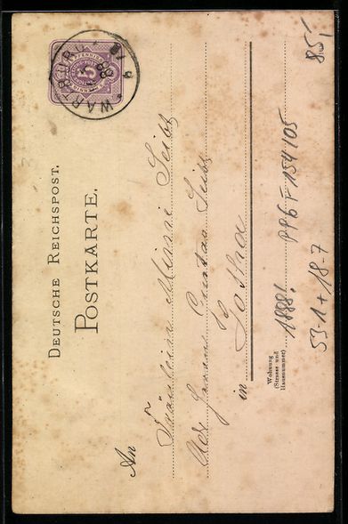 Entiers postaux: Vorläufer-Lithographie Ganzsache PP6 F1 – D'occasion à Berlin par bartko-reher 1