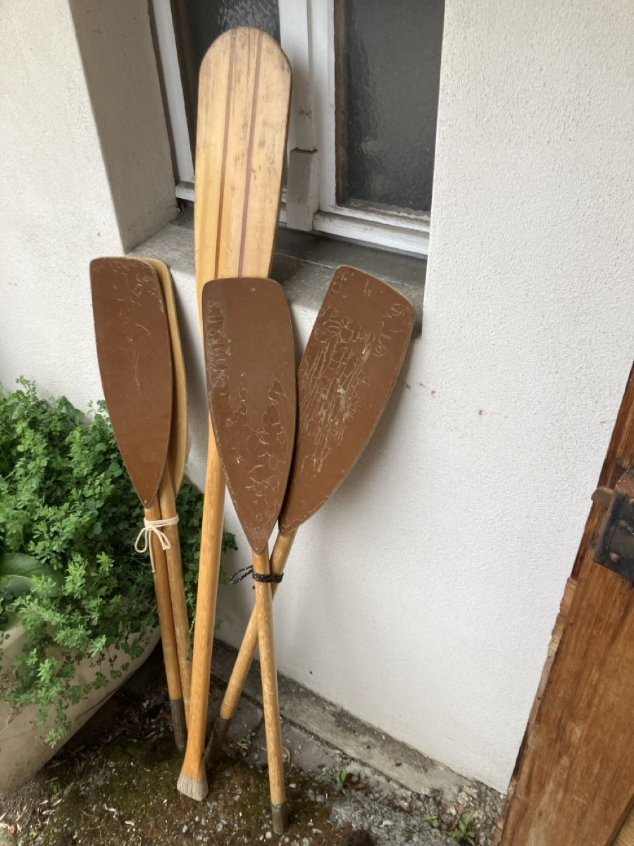 Gommoni, kayak & canoe: 5 Holzpaddel ab 1 Fr – Usato da Erlenbach im Simmental! venduto da Simmentaler-Perlen 1