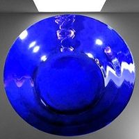 💙Vintage Kobaltglas Teller Schale Blau Mid-Century XL 💙💫