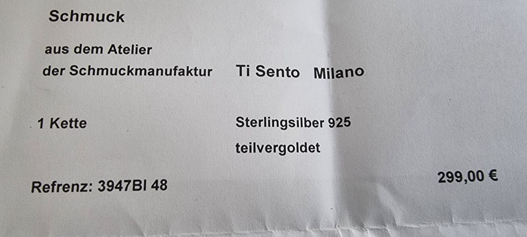 Catenine: Ti Sento Milano Kette – Nuovo (secondo la descrizione) da Kreuzlingen venduto da Vitali_93 9