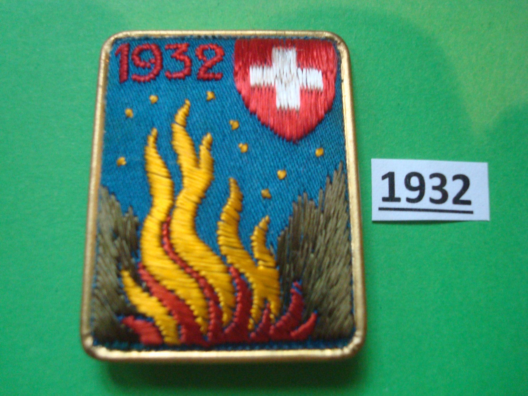 Plaketten & Abzeichen: Abzeichen 1. August 1932 – Gebraucht aus Riehen von Baerewaegli