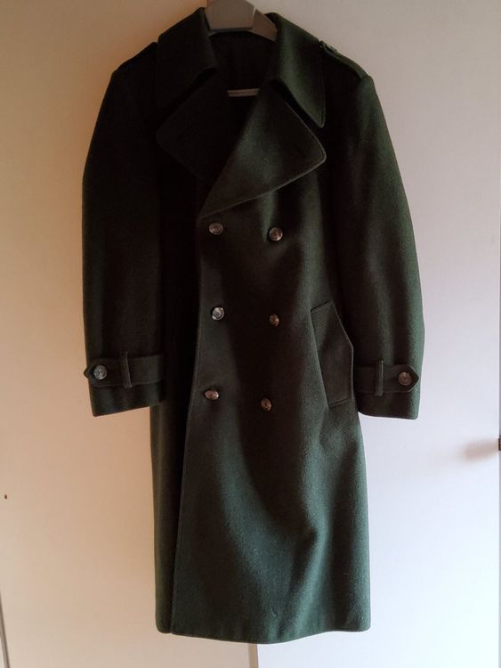 Manteau Vintage Original Tiroler Loden - Bleu, 3/4 En Laine - Taille XL - Très Chaud Pour L'hiver