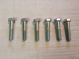 6 Sechskantschrauben M 10 x 50 mm Gewinde 30 mm