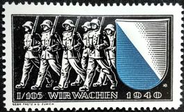 Soldatenmarke 2.WK, Füs Kp I/105, schwarz, Wi Inf 525