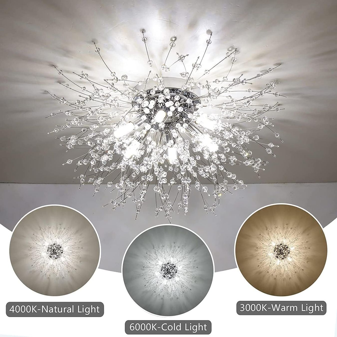 Lampadari & plafoniere: Deckenleuchte Kristall Kronleuchter 6 flammig Chrom – Nuovo e nell'imballaggio originale da Wittenbach venduto da VELARO 5