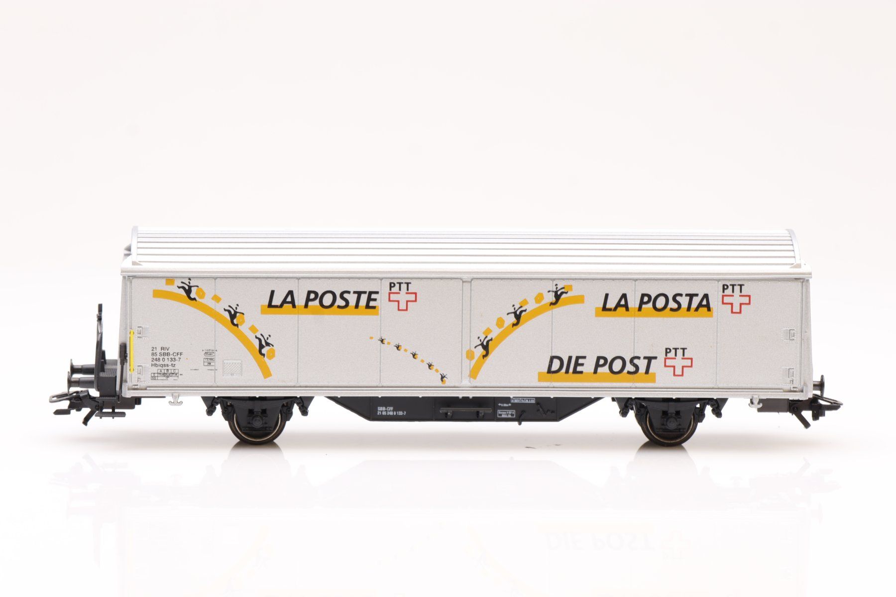 Märklin Modellini di ferrovie: Märklin SBB Hbiqss-tz Post Güterwagen – Nuovo (secondo la descrizione) da Ried (Muotathal) venduto da Modellbahn.swiss 1