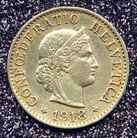 Münze CH antik "1918"