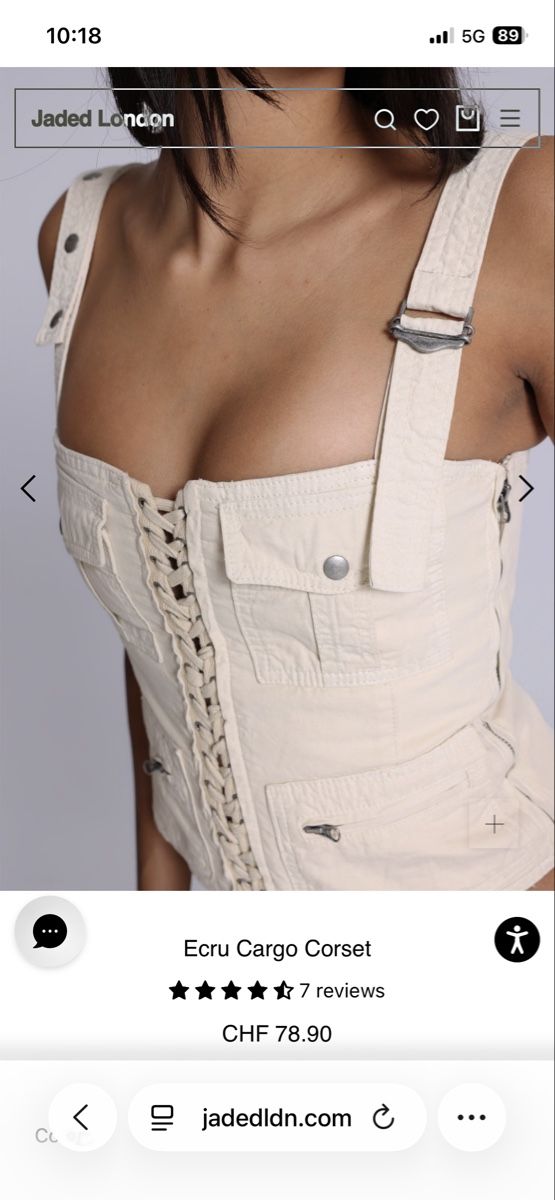 Top: Jaded London Cargo Corset – Nuovo e nell'imballaggio originale da Zürich venduto da luc_2yzg 4