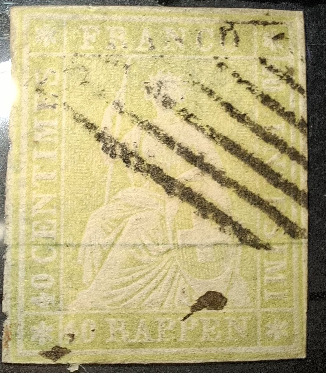 Tutti i francobolli: Strubel 26Aa Kat. 1700.- – Usato da Balgach venduto da SIMEON27