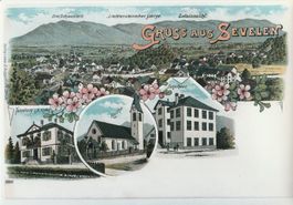 Gruss aus Sevelen,  (SG) -  (tolle Lithoansicht um 1900)