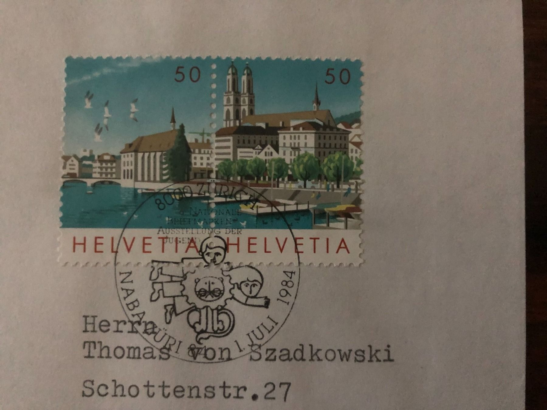 Tutti i francobolli: NABA ZÜRI 84, 1. Juli 1984 – Usato da Landquart venduto da interesse63 1