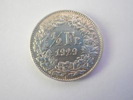 50 Rp. 1929 silber  vorz