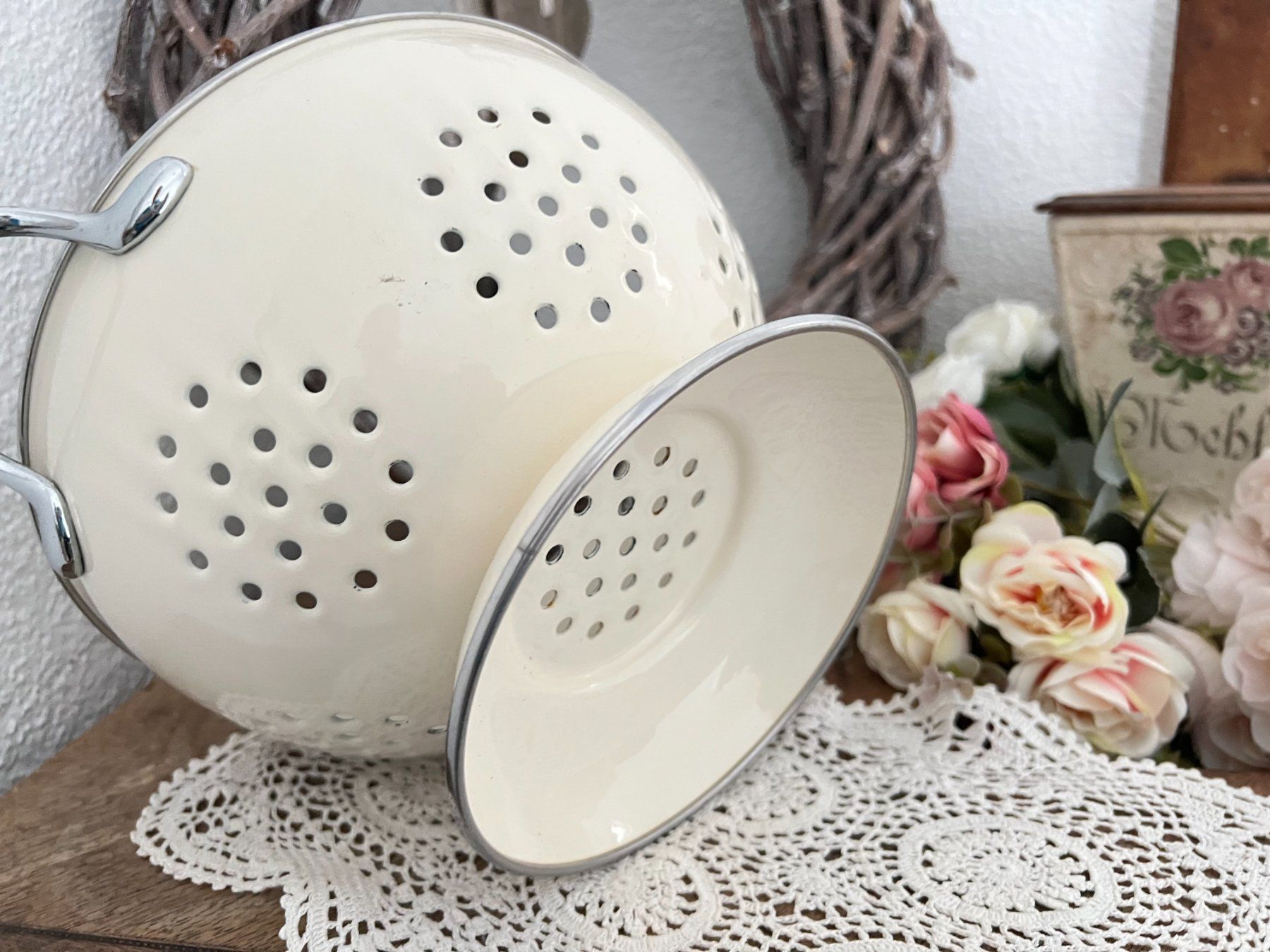 Elettrodomestici da cucina: Vintage Küchensieb - Emaille - Shabby – Usato da Walzenhausen venduto da Cerna007 9